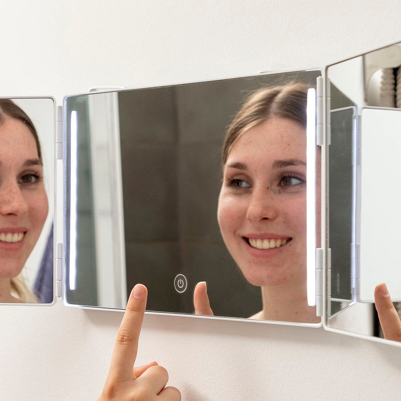 Badeværelsesspejl med LED-lys og 360º visning SelfKut InnovaGoods (Refurbished B)