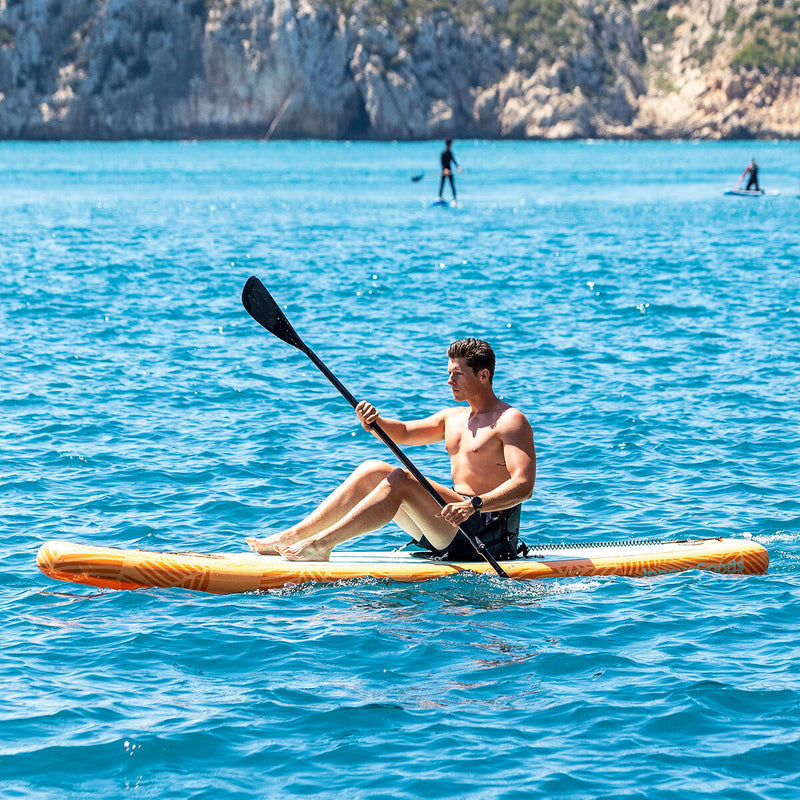 2 i 1 Oppusteligt Paddle Surf Board med sæde og tilbehør InnovaGoods Orange 10'5" 320 cm (Refurbished B)