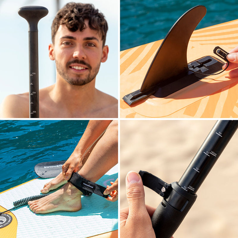 2 i 1 Oppusteligt Paddle Surf Board med sæde og tilbehør InnovaGoods Orange 10'5" 320 cm (Refurbished B)