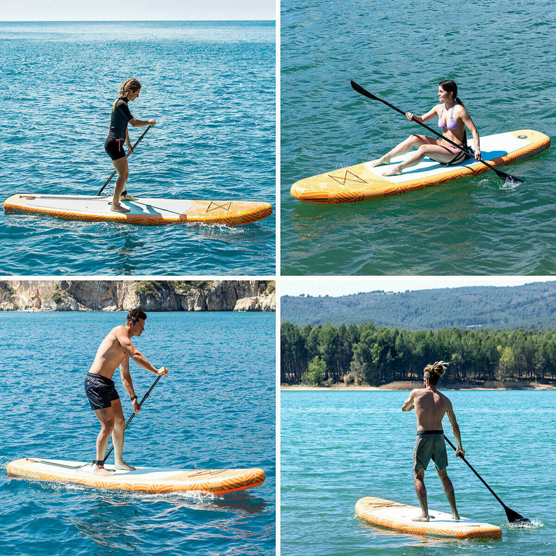 2 i 1 Oppusteligt Paddle Surf Board med sæde og tilbehør InnovaGoods Orange 10'5" 320 cm (Refurbished B)