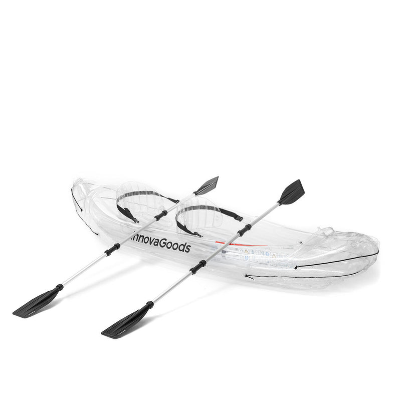 Oppustelig gennemsigtig kajak med tilbehør InnovaGoods 2 steder 312 cm (Refurbished B)