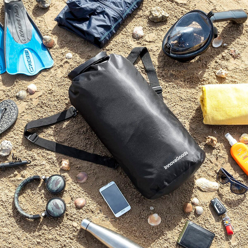 Vandtæt sportstaske InnovaGoods Sort PVC 20 L (Refurbished B)