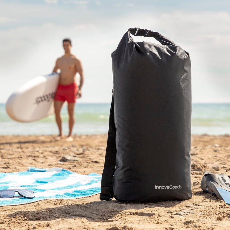 Vandtæt sportstaske InnovaGoods Sort PVC 20 L (Refurbished B)