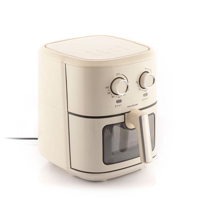 Varmluftsfrituregryde InnovaGoods   Flødefarvet 6,5 L 1700 W Rustfrit stål (Refurbished D)