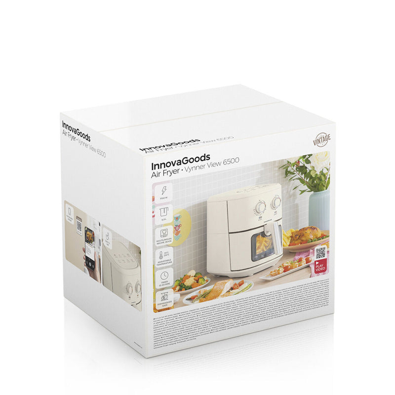 Varmluftsfrituregryde InnovaGoods   Flødefarvet 6,5 L 1700 W Rustfrit stål (Refurbished D)