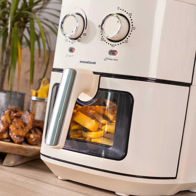 Varmluftsfrituregryde InnovaGoods   Flødefarvet 6,5 L 1700 W Rustfrit stål (Refurbished D)
