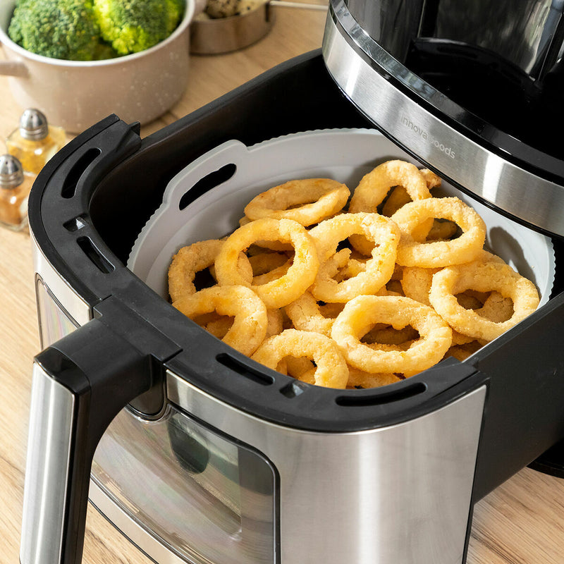 Pakke med sammenklappelige silikonenkurve med håndtag og skillevægge til luftfriture InnovaGoods (3 stk.)