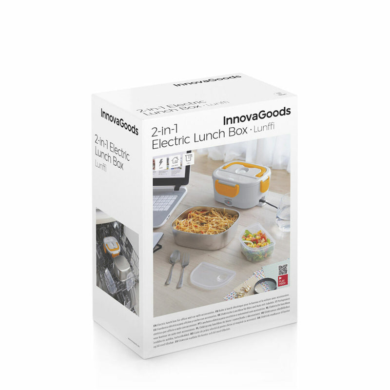 Madkasse til kontorer og biler InnovaGoods Grå polypropylen Plastik 1,5 L (Refurbished D)