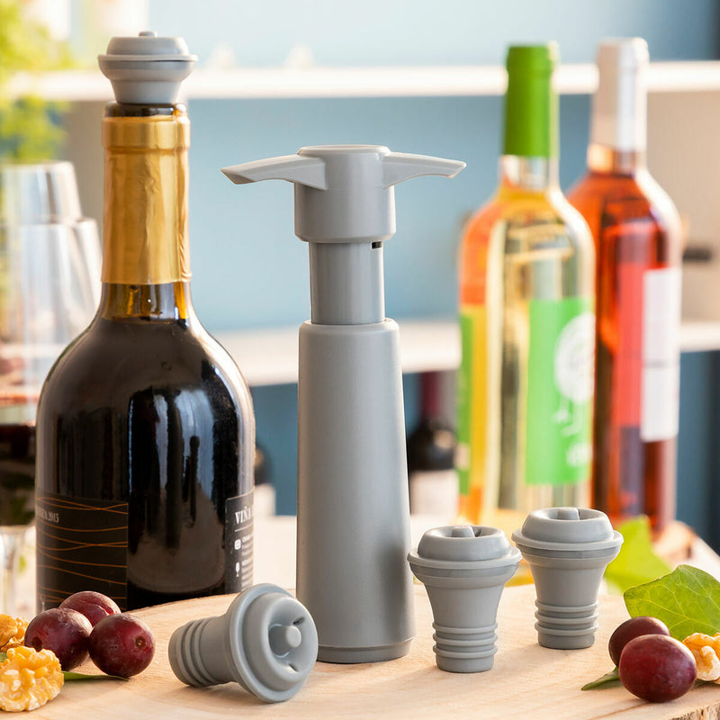Vakuumpumpe og vinstoppere Winuum InnovaGoods (4 hætter)