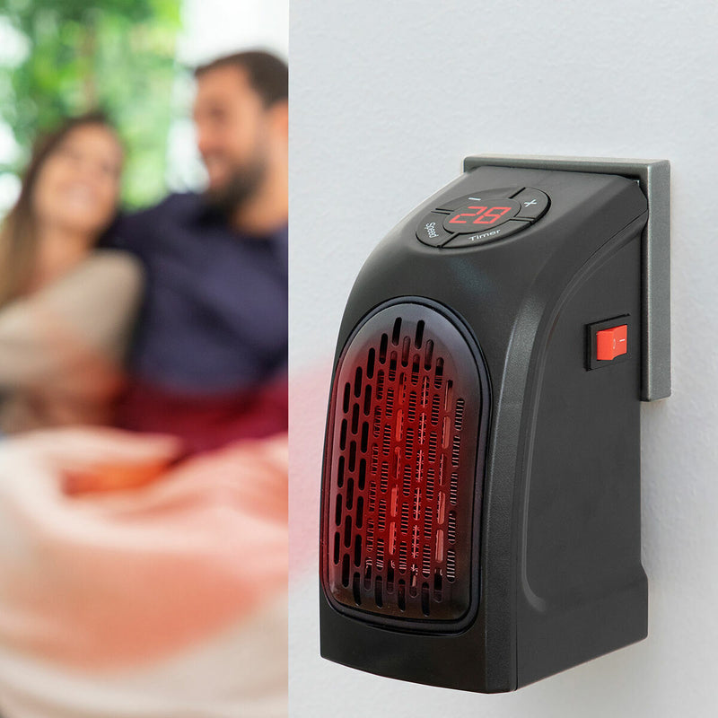 Bærbar minivarmer til stikkontakt InnovaGoods Sort 400 W (Refurbished A)