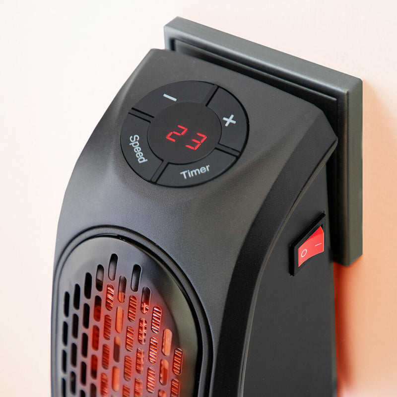 Bærbar minivarmer til stikkontakt InnovaGoods Sort 400 W (Refurbished A)