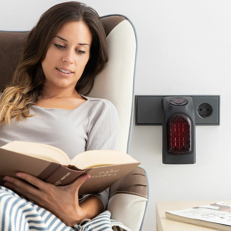 Bærbar minivarmer til stikkontakt InnovaGoods Sort 400 W (Refurbished A)
