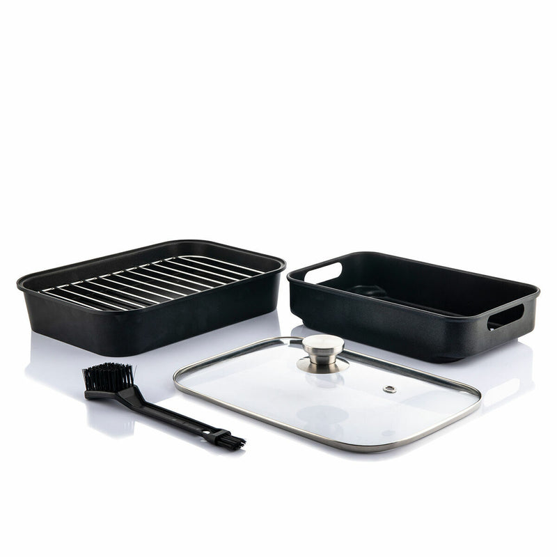 Varmluftsfrituregryde med grill, tilbehør og opskriftsbog InnovaGoods Stål 3400 W 6 L (Refurbished A)