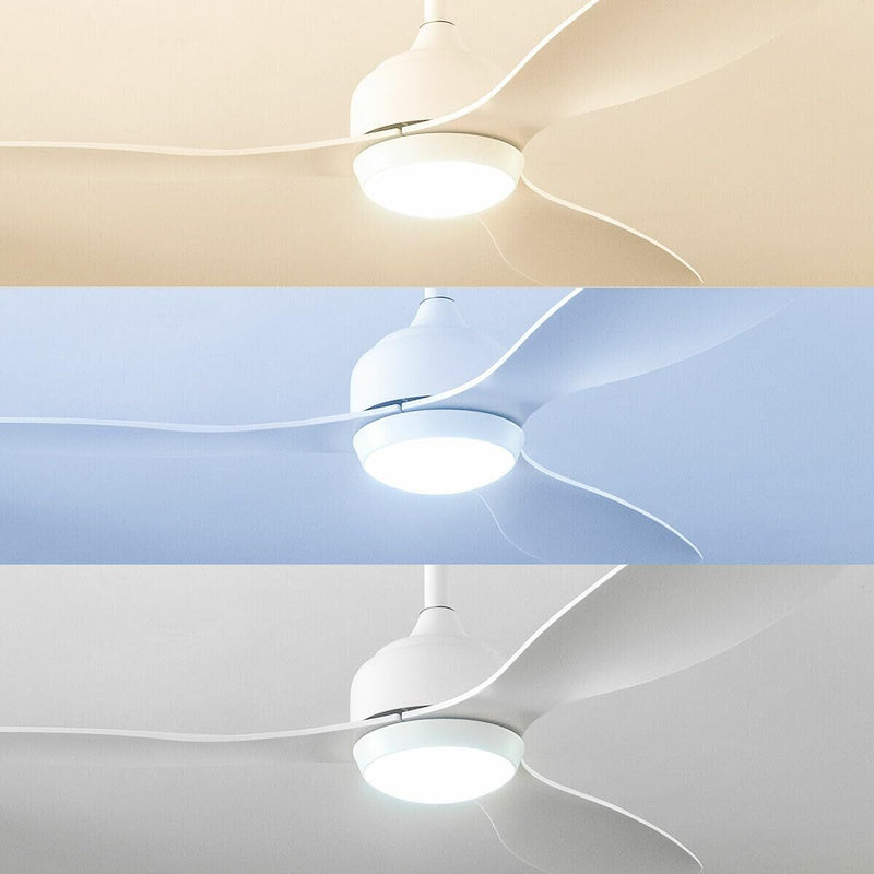 Loftsventilator med LED-lys og 3 ABS-vinger InnovaGoods 52" Ø132 cm Hvid 36 W (Refurbished A)