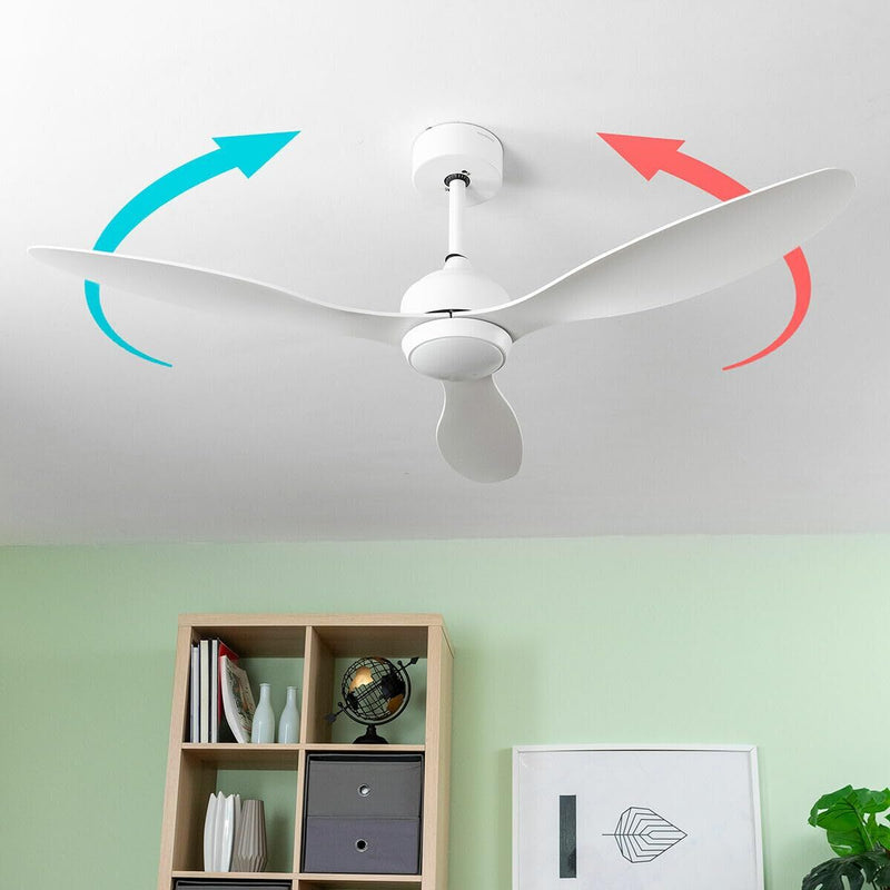 Loftsventilator med LED-lys og 3 ABS-vinger InnovaGoods 52" Ø132 cm Hvid 36 W (Refurbished A)