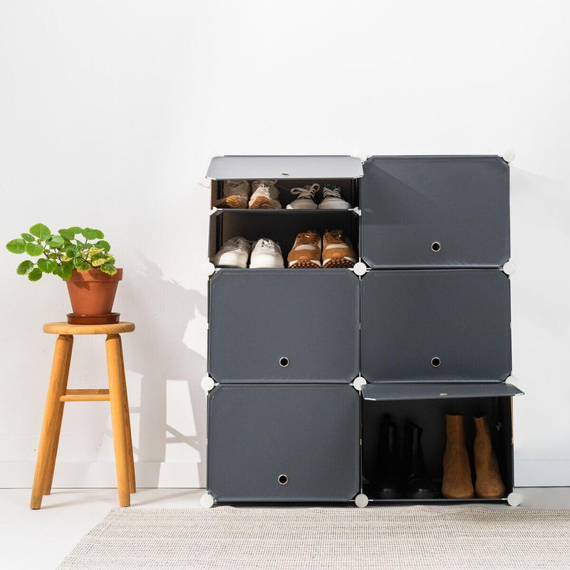 Bærbar, modulær skoholder InnovaGoods Grå Træ Plastik (Refurbished A)