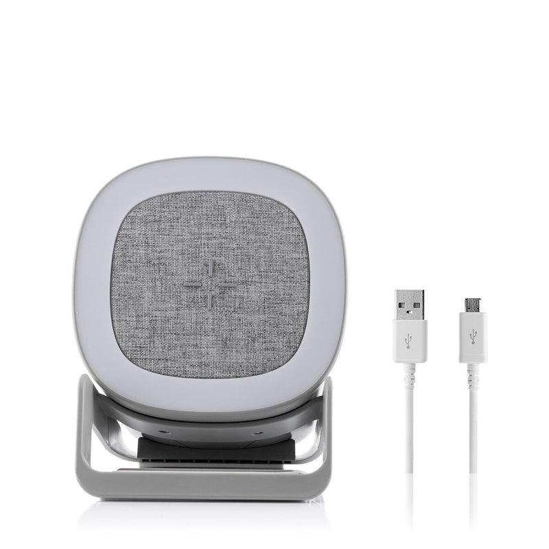 Trådløs oplader med højttaler og LED InnovaGoods 4 IN 1 SPEAKER 10 W (Refurbished B)