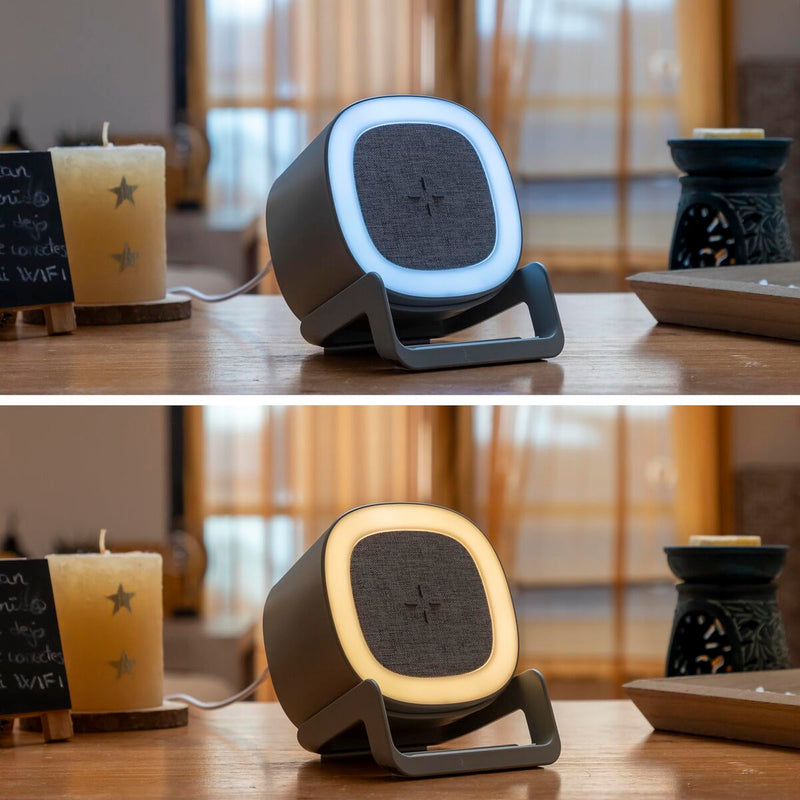 Trådløs oplader med højttaler og LED InnovaGoods 4 IN 1 SPEAKER 10 W (Refurbished B)