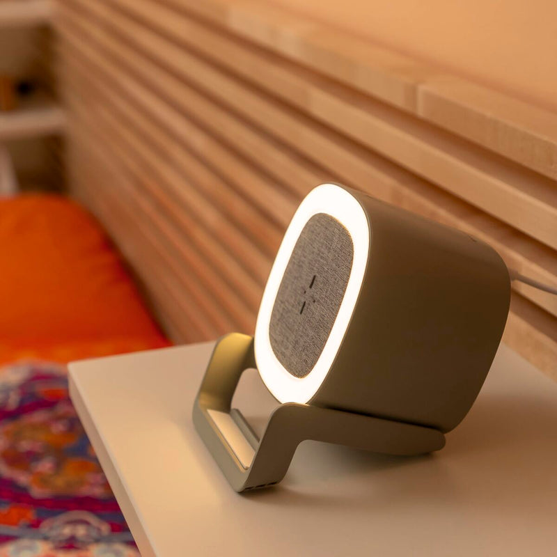 Trådløs oplader med højttaler og LED InnovaGoods 4 IN 1 SPEAKER 10 W (Refurbished B)