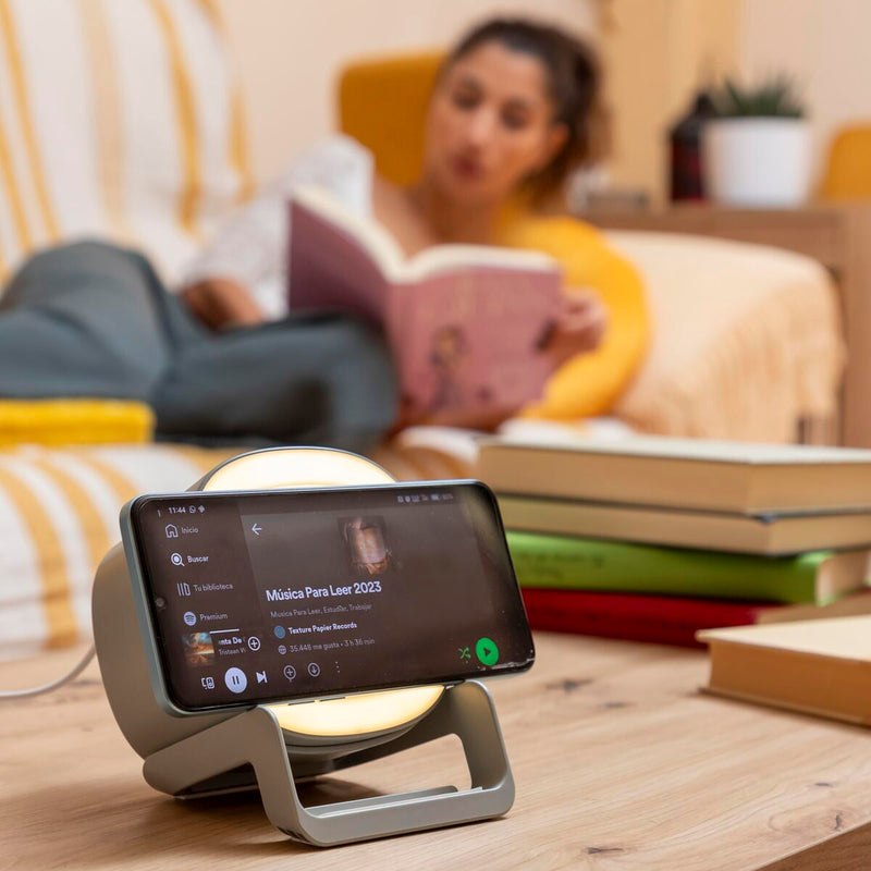 Trådløs oplader med højttaler og LED InnovaGoods 4 IN 1 SPEAKER 10 W (Refurbished B)