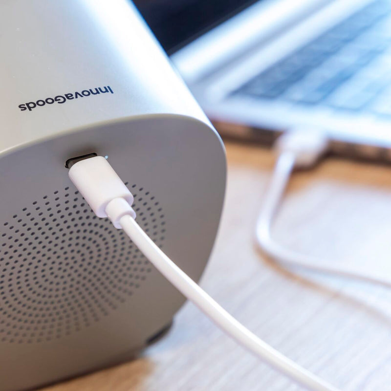 Trådløs oplader med højttaler og LED InnovaGoods 4 IN 1 SPEAKER 10 W (Refurbished B)