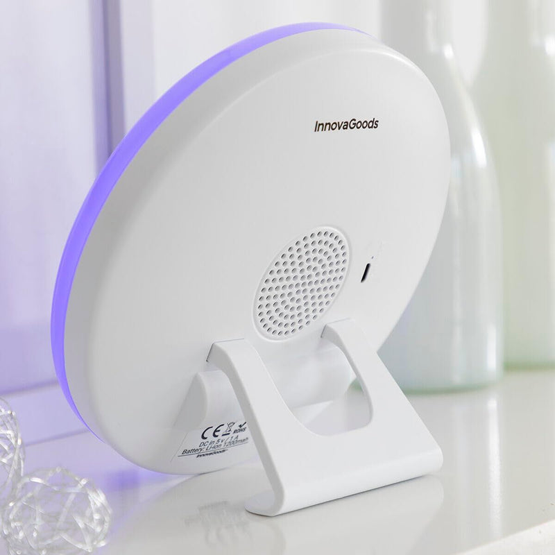 Genopladeligt solopgang vækkeur med højttaler InnovaGoods Hvid (Refurbished A)