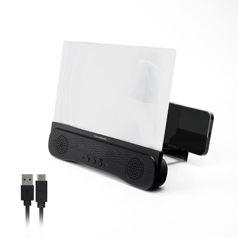 Genopladelig skærmforstørrer til mobiltelefoner med højttaler InnovaGoods (Refurbished A)