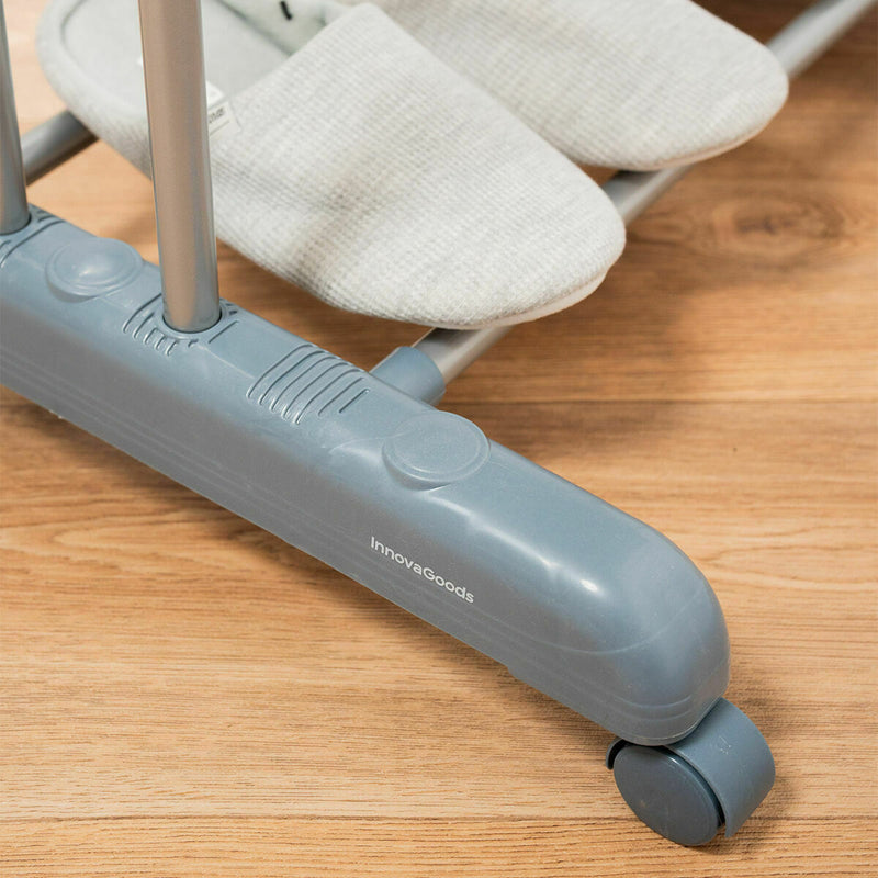 Pack Foldbart lodret tørrestativ med hjul og Tøjfolder InnovaGoods