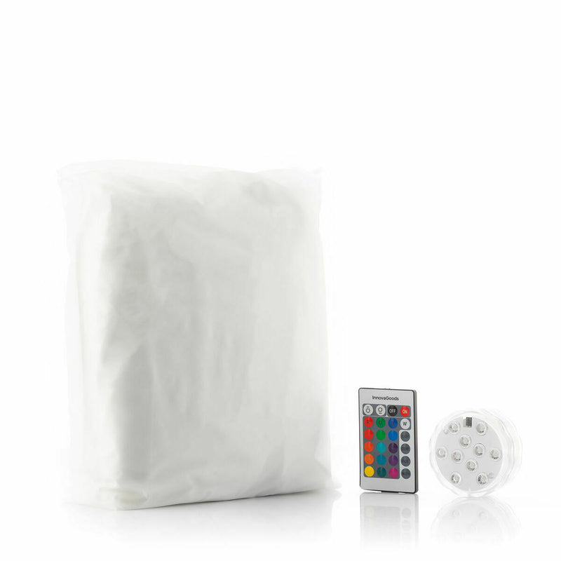 Pack Oppustelig lænestol med flerfarvet LED og Oppusteligt sæde med flerfarvet LED og fjernbetjening InnovaGoods