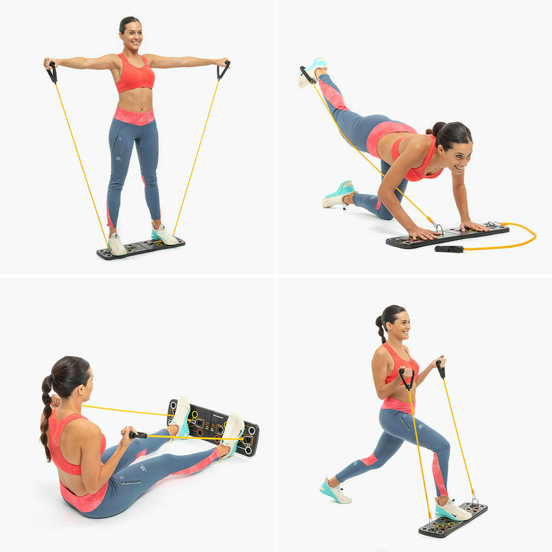 Pack Push-Up Push-Up Bræt og Sæt med modstandsbånd med tilbehør og træningsvejledning InnovaGoods