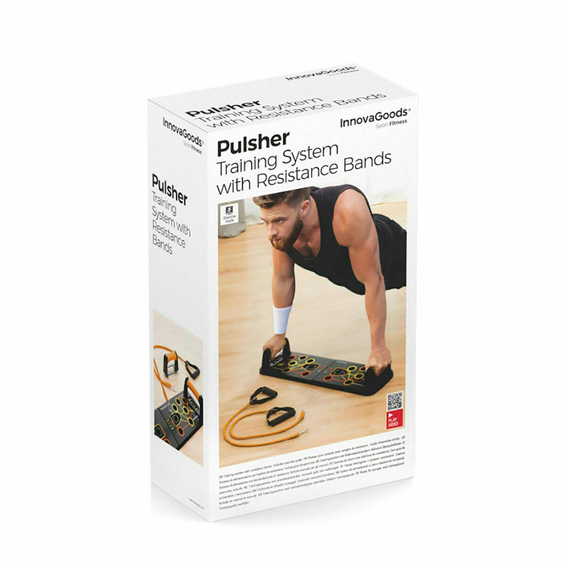 Pack Push-Up Push-Up Bræt og Sæt med modstandsbånd med tilbehør og træningsvejledning InnovaGoods