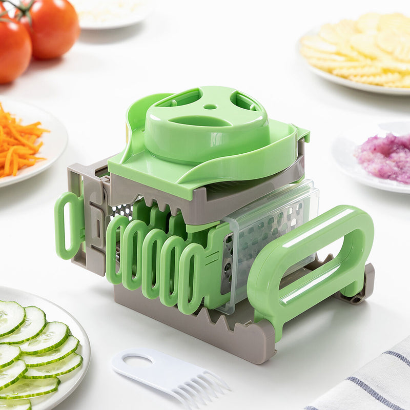 Pack Spiral Rivejern og 6-i-1 sammenfoldelig mandolin rivejern InnovaGoods