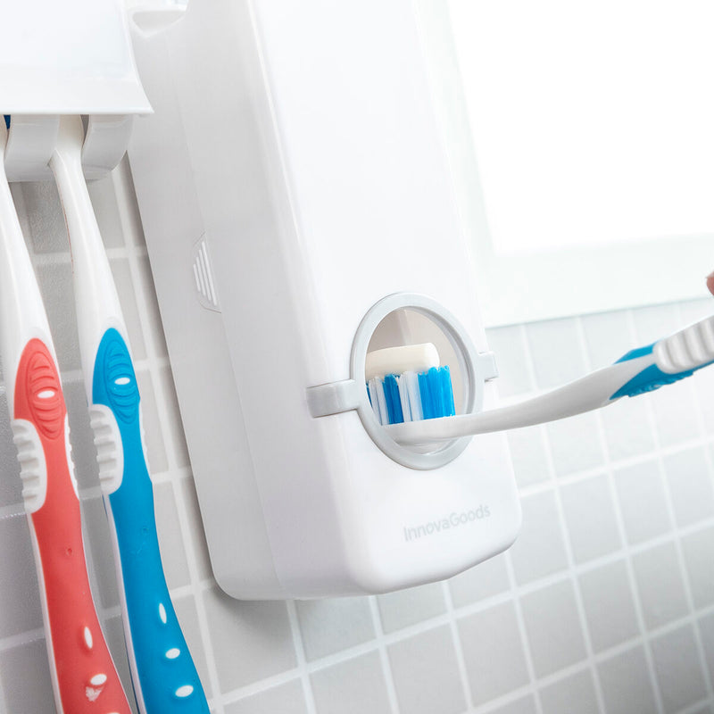 Tandpastadispenser med tandbørsteholder og automatisk sæbedispenser InnovaGoods
