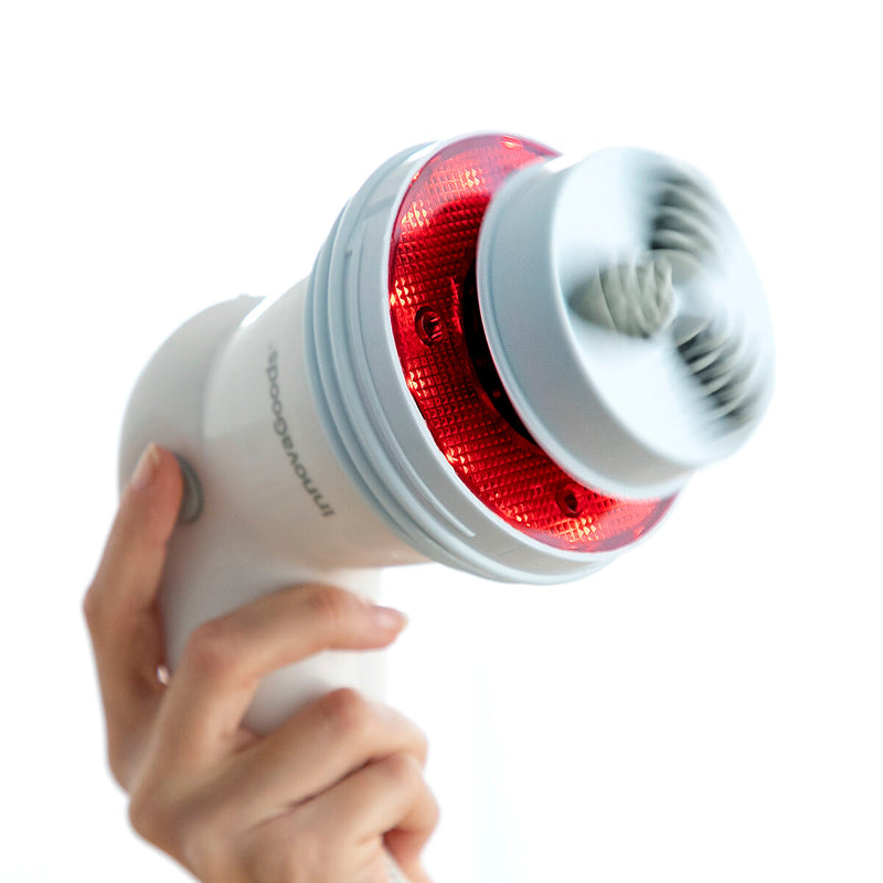 Anticellulite vibrationsmassagesæt med infrarødt lys 5-i-1 og opstrammende bodylotion InnovaGoods