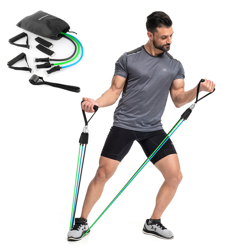 Pakke Pull-up Station Fitness og Sæt Modstandsbånd med Tilbehør og Træningsguide InnovaGoods