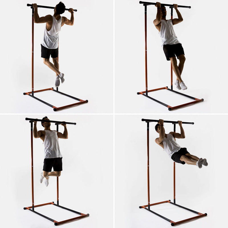 Pack pull up station fitness med øvelsesguide og sauna sportsvest mand XL InnovaGoods