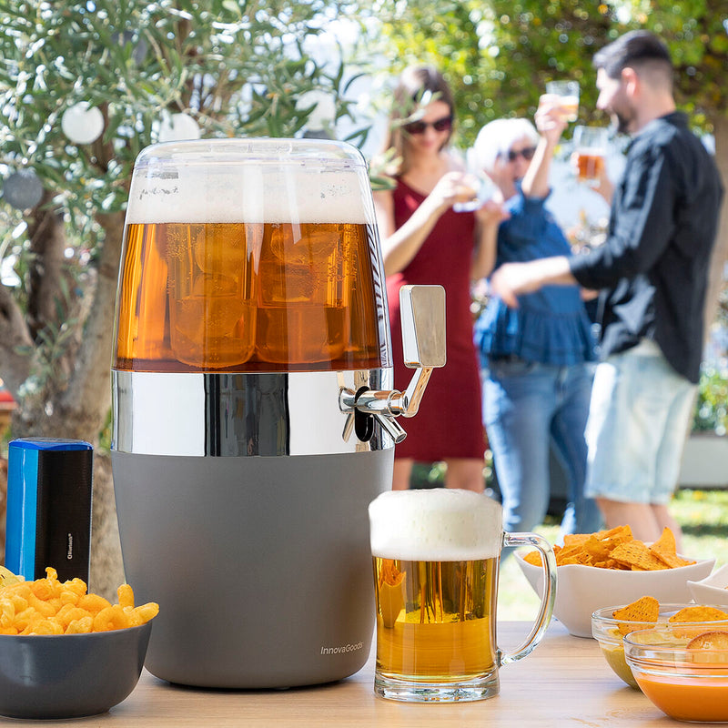 Pak Øldispenser med køler InnovaGoods og 2 sammenrullelige solbriller Sunfold Spain Red