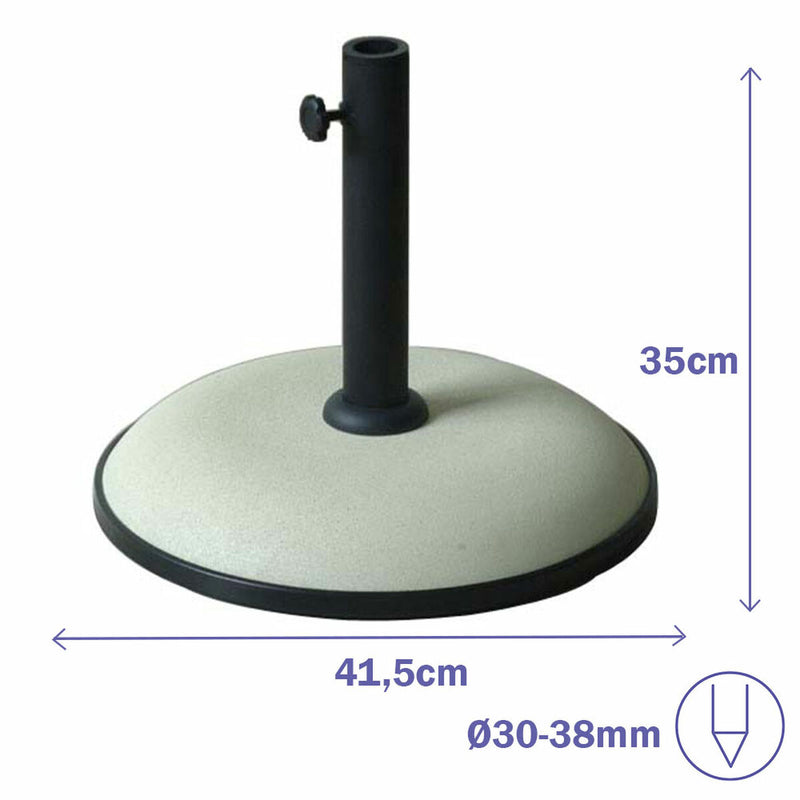Marbueno Base Umbrella Rund Cement 41,5x35 cm 15KG Hvid Have, Pool og Terrasse