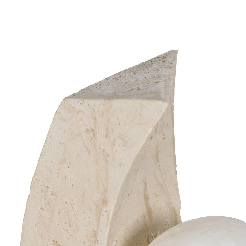 Bordlampe Flødefarvet Polyesterharpisk 220-240 V 16,5 x 11,5 x 30 cm