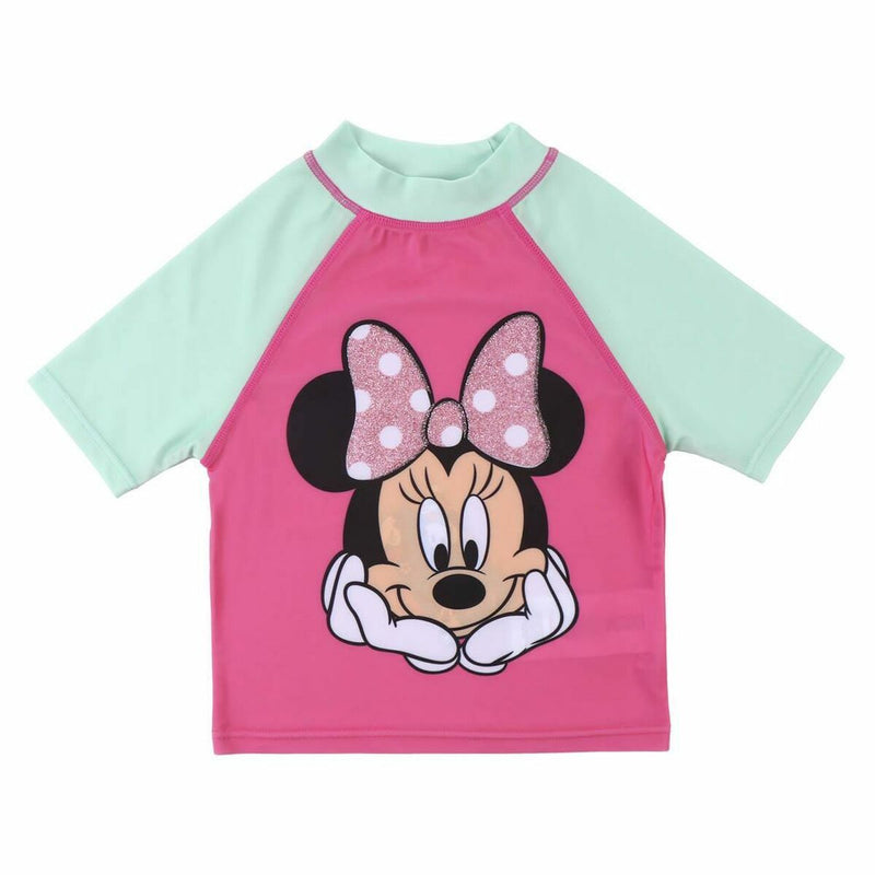 Bade T-shirt Minnie Mouse Turkisblå