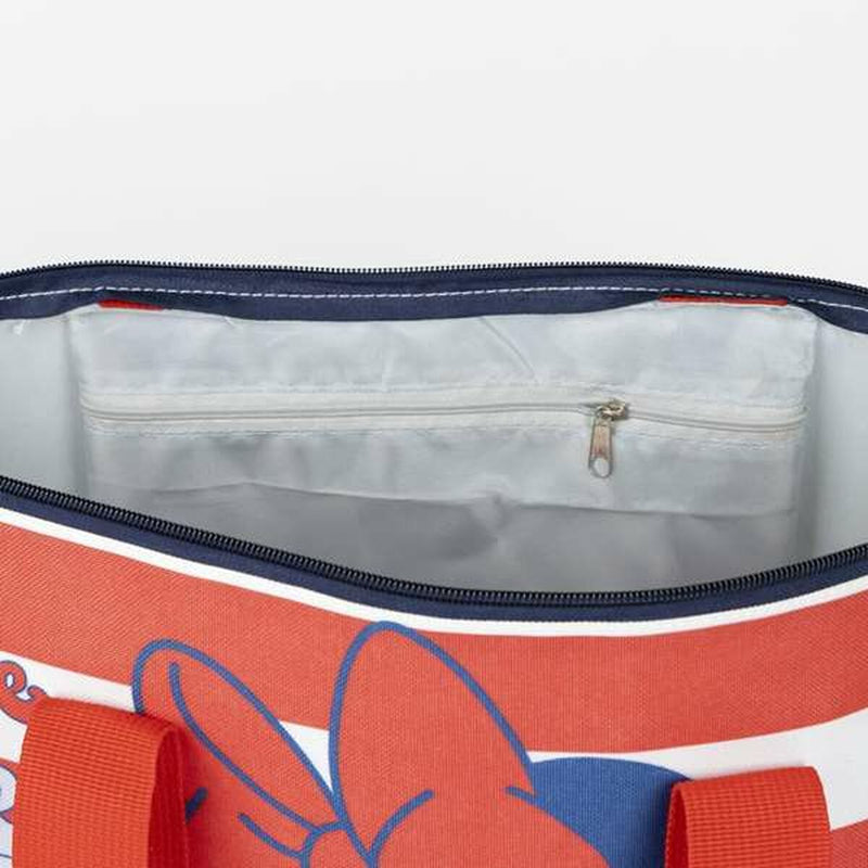 Strandtaske Minnie Mouse Hvid Rød 47 x 33 x 15 cm