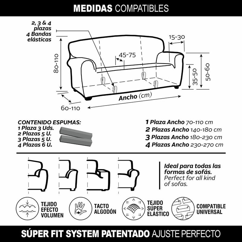 Sofa cover Sofaskins NIAGARA Grå (Refurbished A)