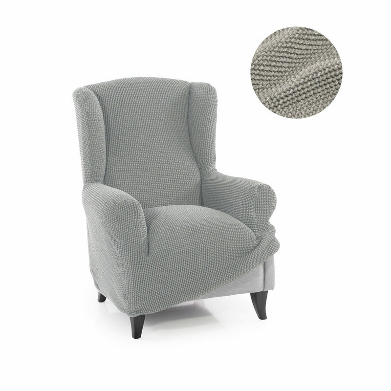 Lænestolsovertrek med ører Sofaskins NIAGARA Lysegrå (Refurbished A)