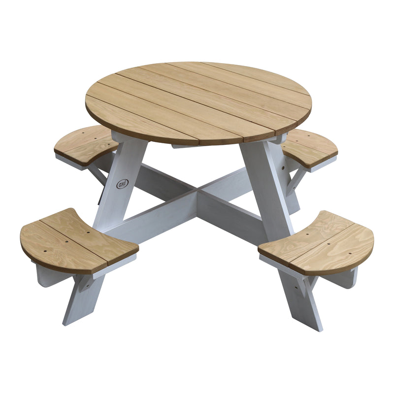 AXI UFO Picnicbord Rundt - Brun/Hvid