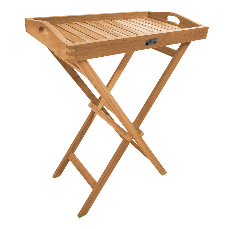 AXI Lora Teak Sidebord sammenklappeligt med aftagelig bakke