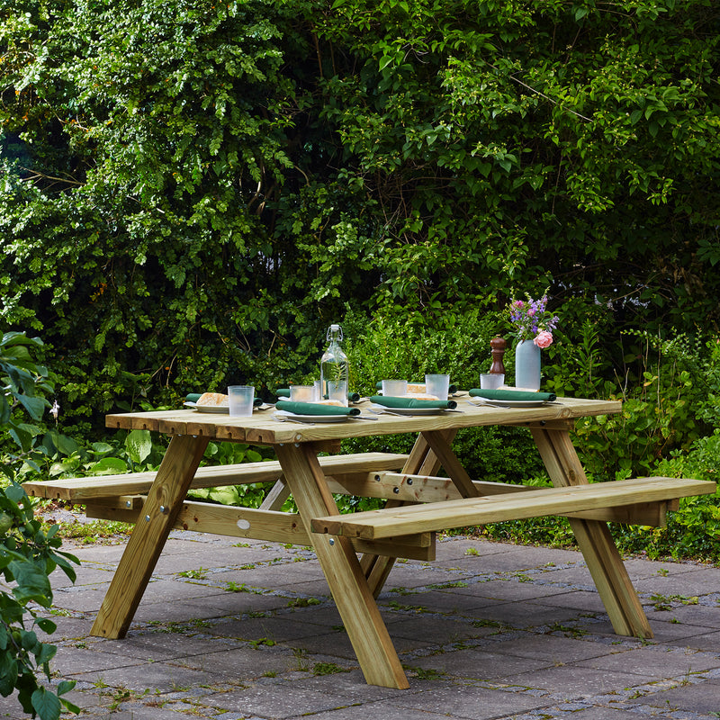 AXI Julie Picnicbord i træ Classic 177 x 154 cm - Natur
