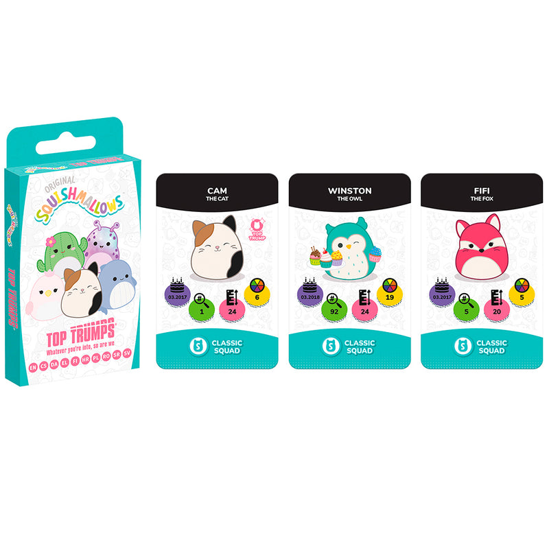 Winning Moves Top Trumps - Squishmallows kortspil i standardæske (flersproget)
