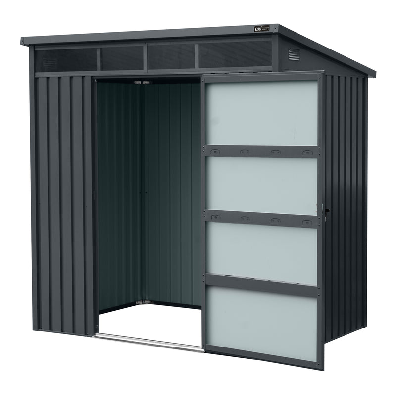 AXI Victor Metal Have Opbevaringsskur 132 x 192 x 201 cm - Antracit