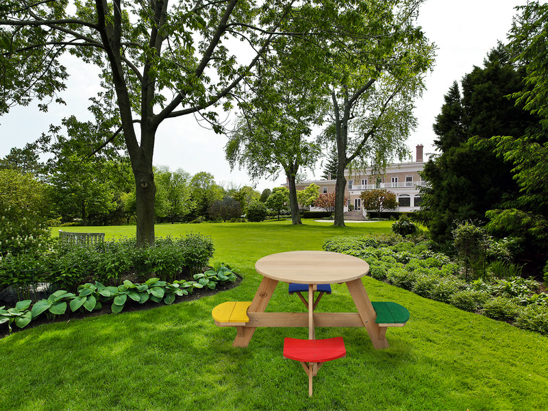 AXI UFO Picnicbord Rundt - Regnbue