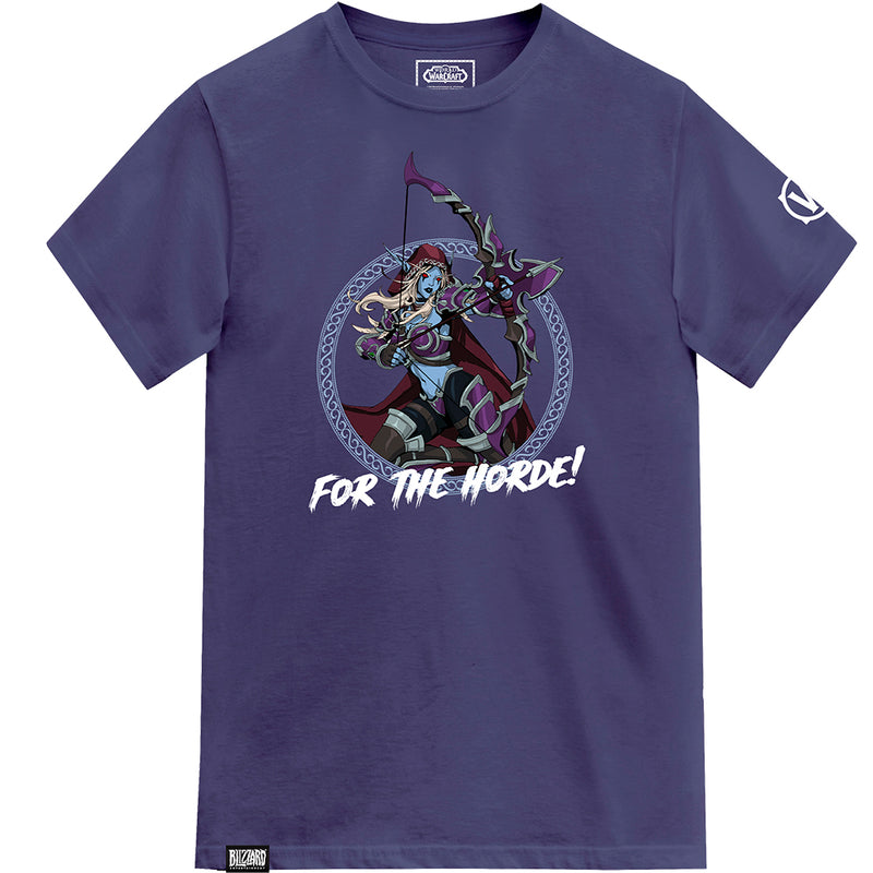 World of Warcraft For the Horde T-shirt, farve: blå, størrelse: